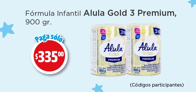 Fórmula infantil alula gold 3 premium, 900 gr. $335