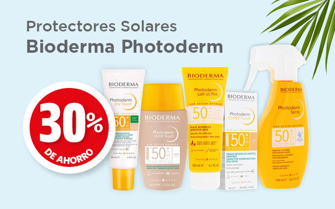 Protectores solares Bioderma Photoderm 30% de ahorro (códigos participantes)