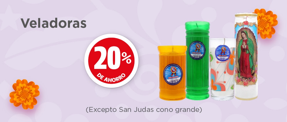 Veladoras 20% de ahorro