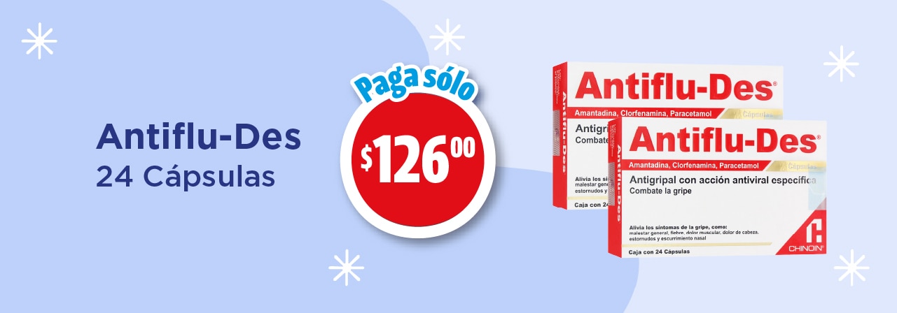 Antifludes 24 capsulas $126