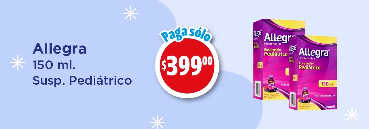 Allegra 150 ml. susp pediatrico $399