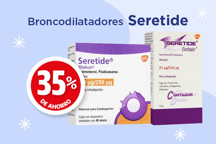 Broncodilatadores seretide 35% ahorro