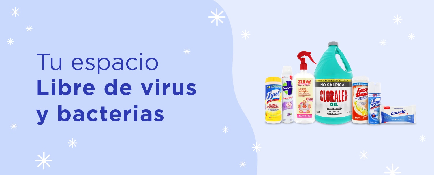 Tu espacio, libre de virus y bacterias