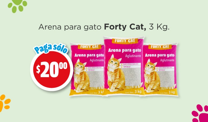 Arena para gato forty cat 3kg $20
