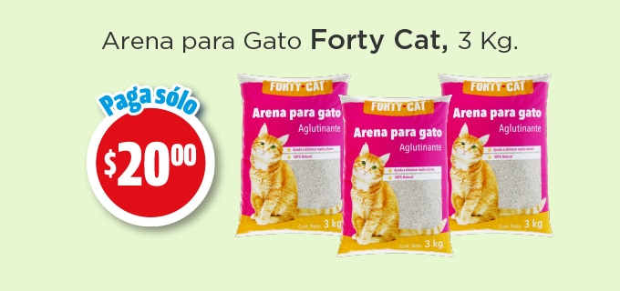 Arena para gato forty cat  3kg $20