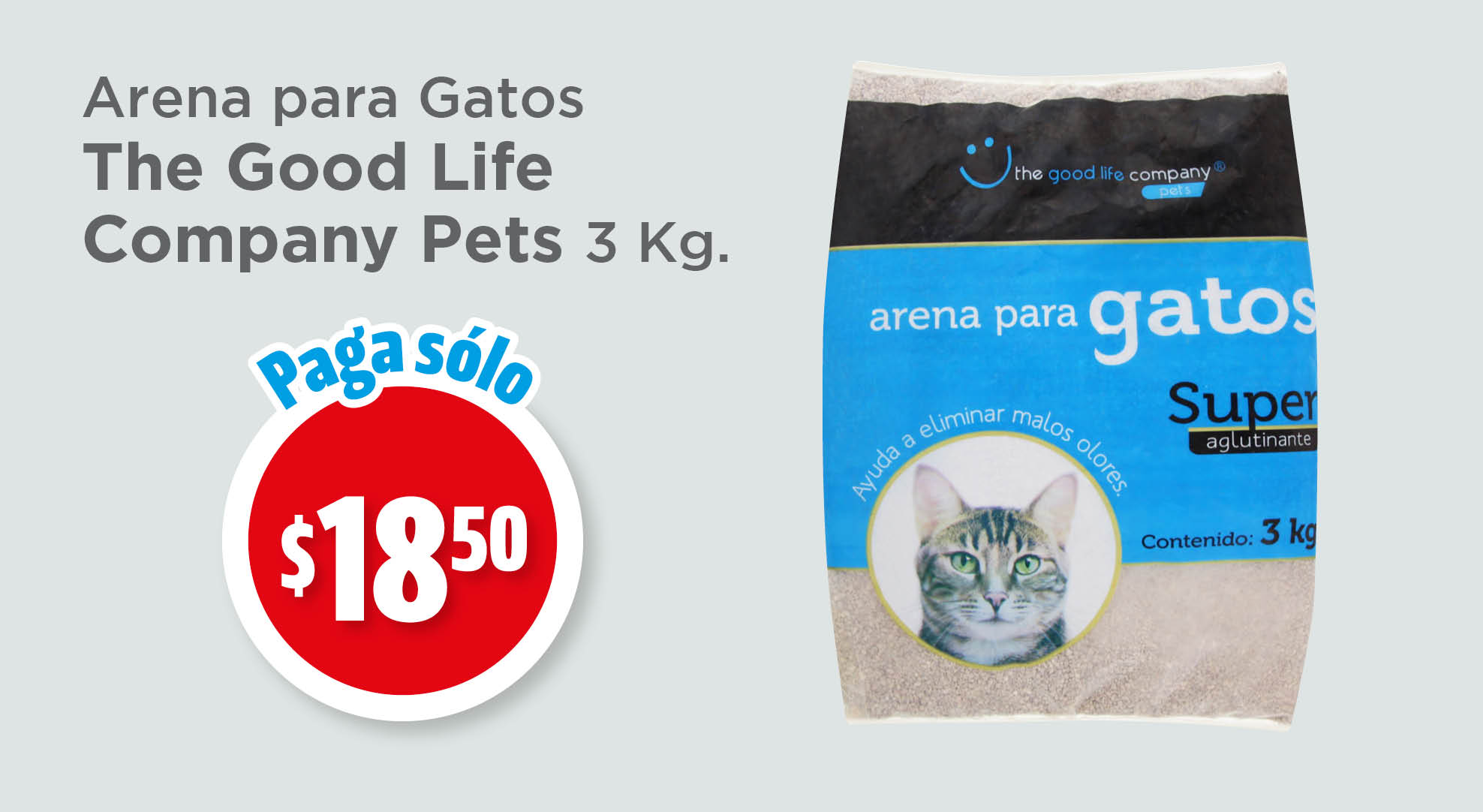 ARENA PARA GATOS THE GOOD LIFE COMPANY PETS 3KG $18.5