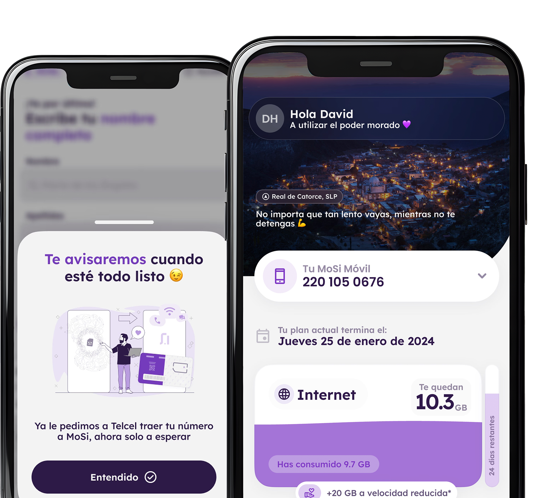 MoSi app screen