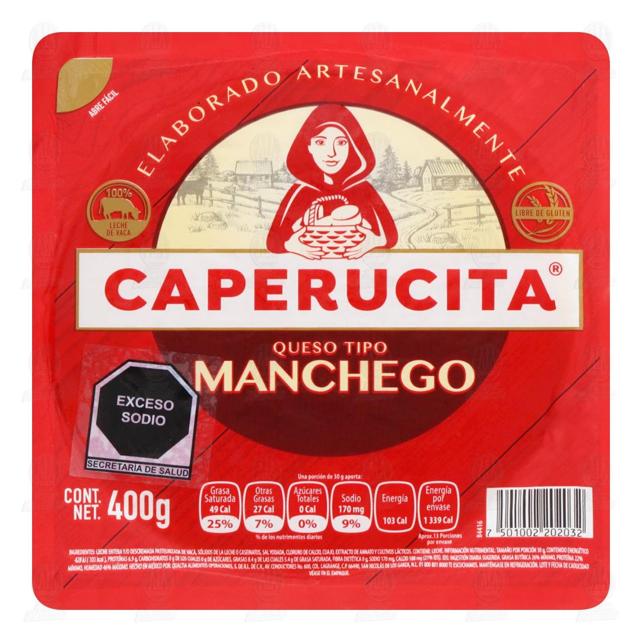 Queso Caperucita Manchego, 400 gr. image number 0