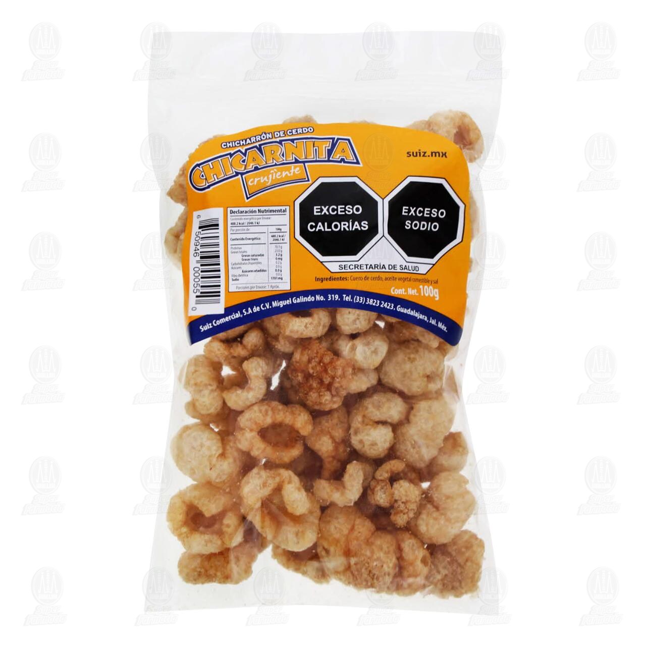 Chicharr&oacute;n de Cerdo Suiz Chicarnita Crujiente, 100 gr. image number 0