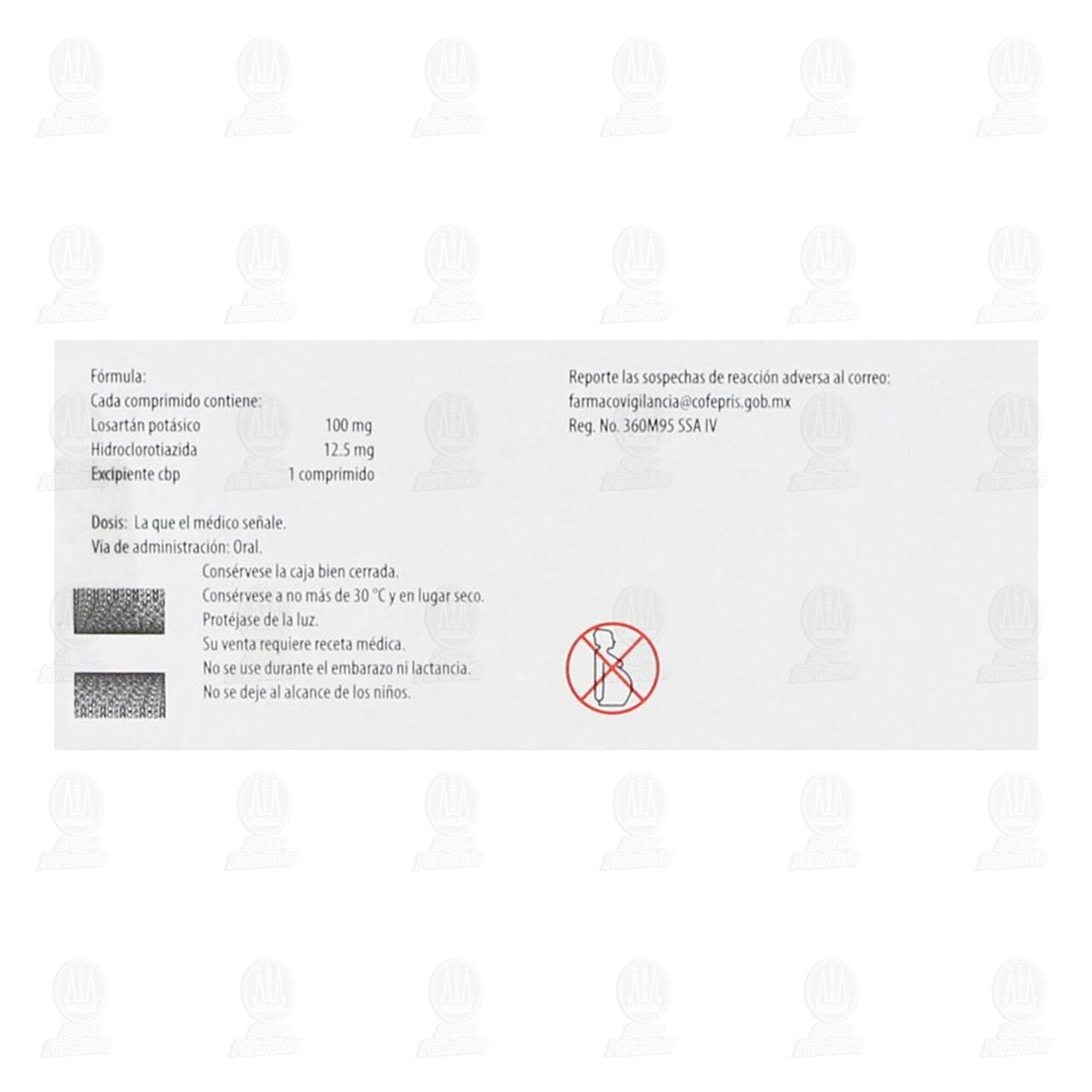 Hyzaar 100mg/12.5mg, 30 Comprimidos. image number 2