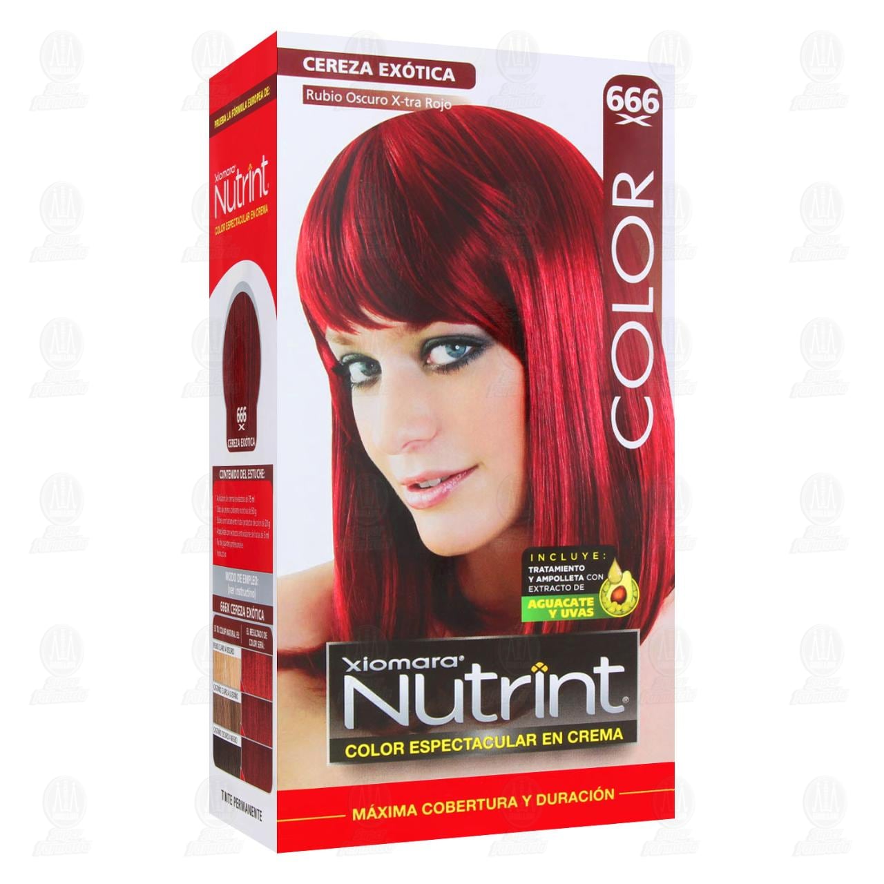 Imagen para Tinte Nutrint Color Espectacular en Crema Rubio Oscuro X-tra Rojo (666), 6 pzas.