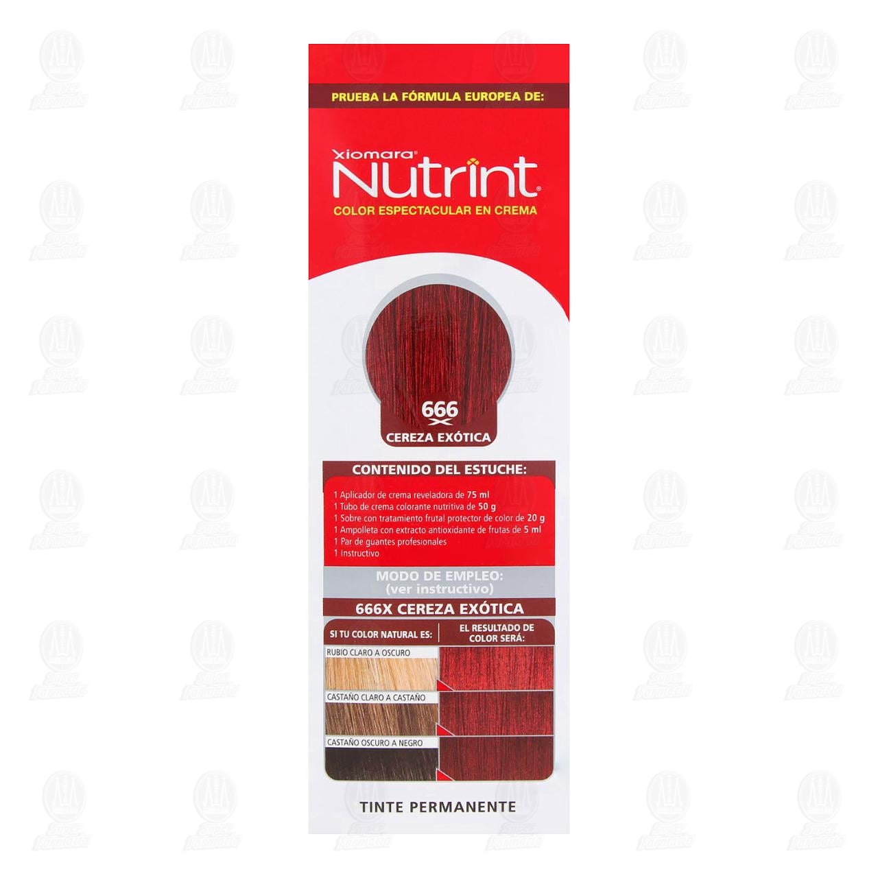 Tinte Nutrint Color Espectacular en Crema Rubio Oscuro X-tra Rojo (666), 1 pz. image number 4