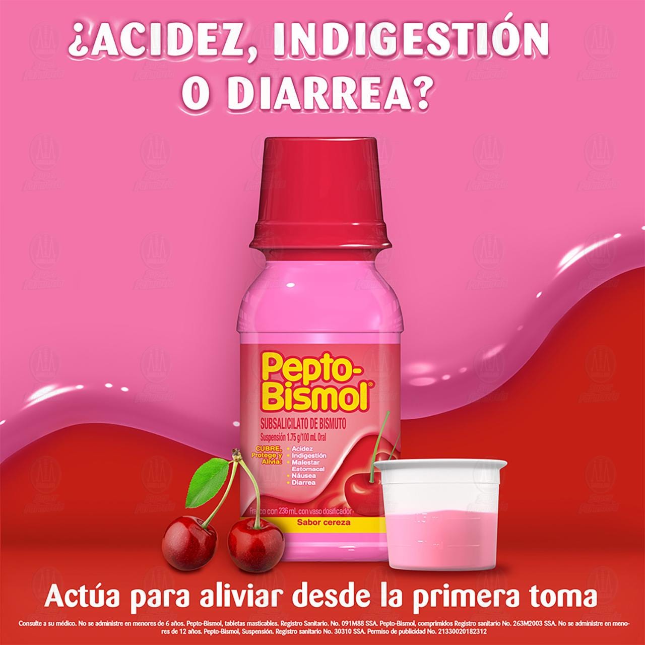 Pepto-Bismol Suspensi&oacute;n Sabor Cereza, 236 ml. image number 2