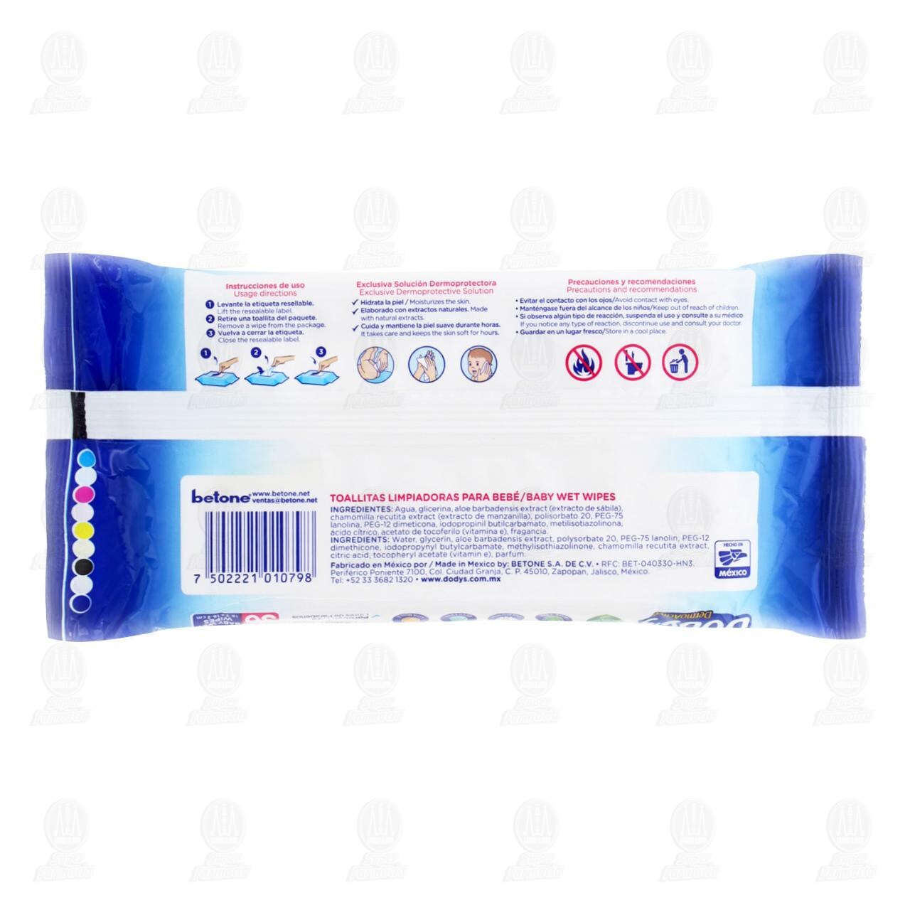 Toallitas para Beb&eacute; Dody's Dermo Active Hipoalerg&eacute;nicas, 30 pzas. image number 1