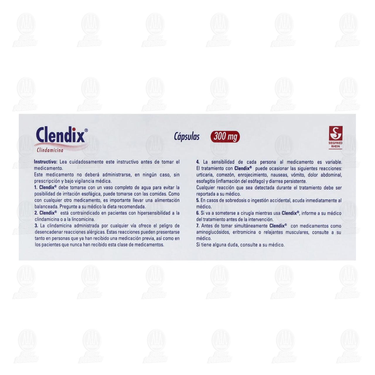 Clendix 300 mg, 21 C&aacute;psulas. image number 2