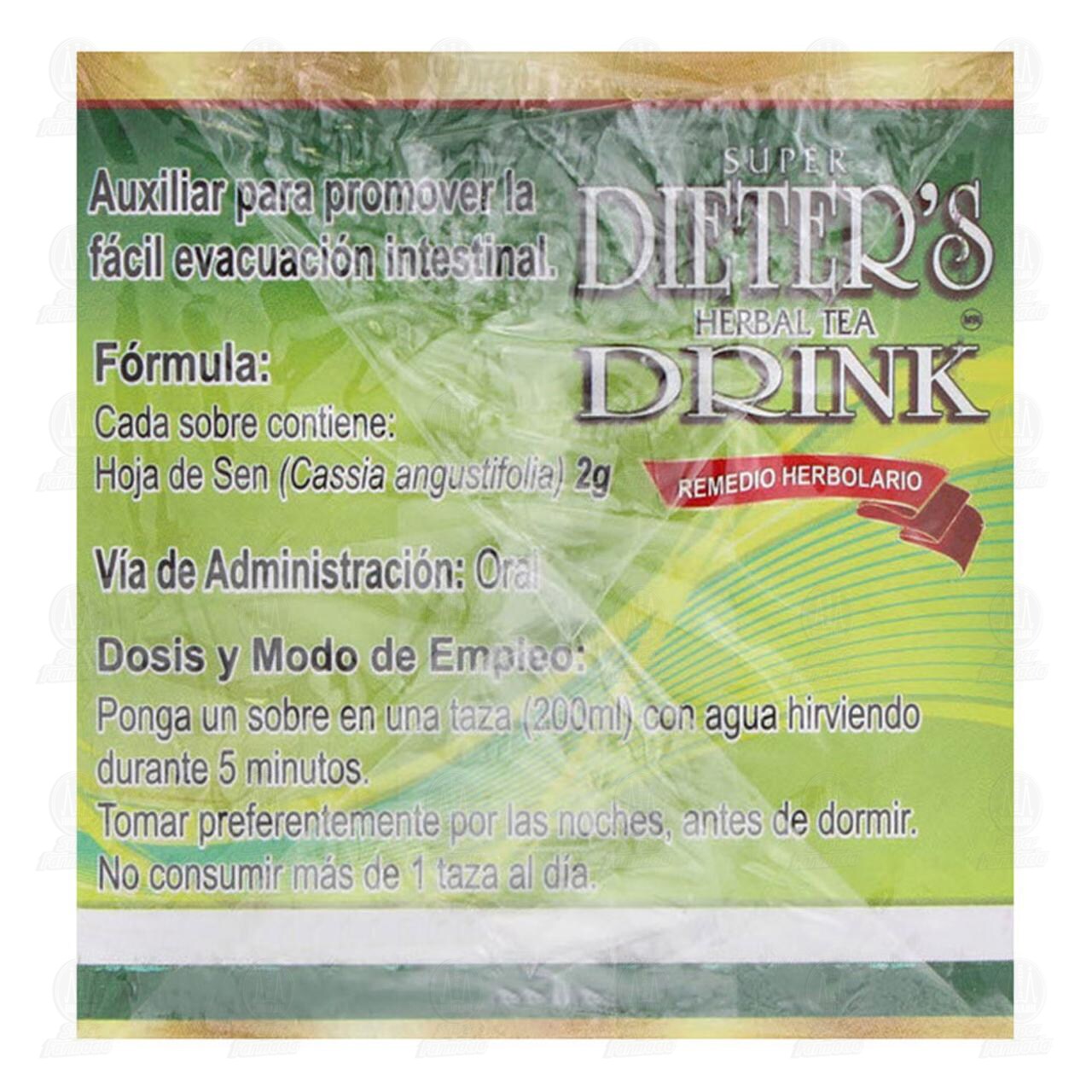 Remedio Herbolario Dieter's Drink, 18 sobres de 2 gr c/u. image number 3