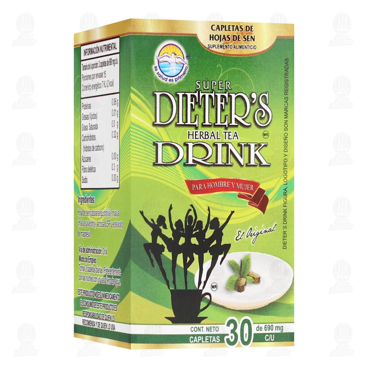 Dieter's Drink 690 mg, 30 Capletas.