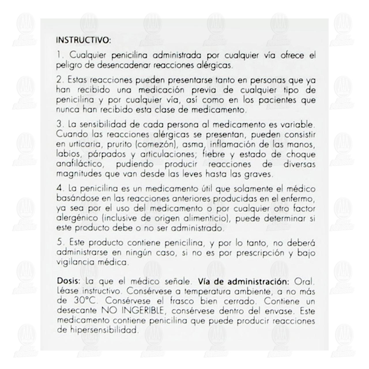 Amoxicilina, &Aacute;cido Clavul&aacute;nico 500mg/125mg, 15 Tabletas Pharmalife. image number 2