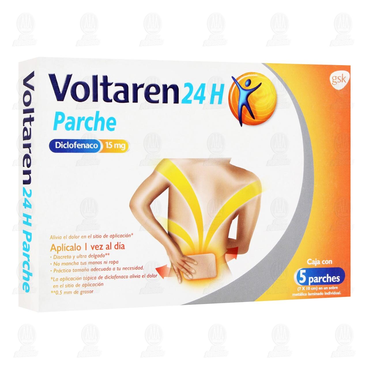 Voltaren 24H 15 mg, 5 Parches. image number 0