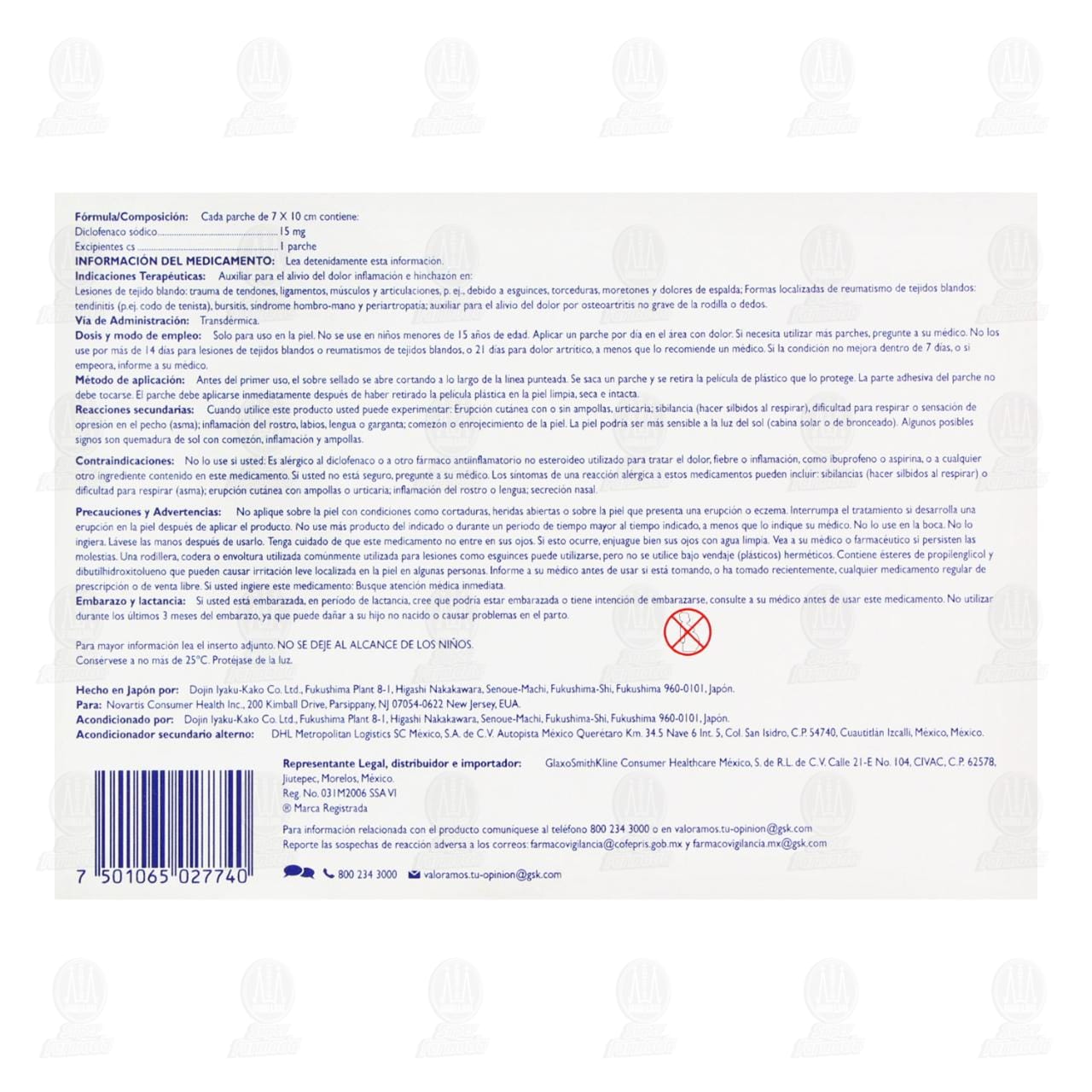 Voltaren 24H 15 mg, 5 Parches. image number 2