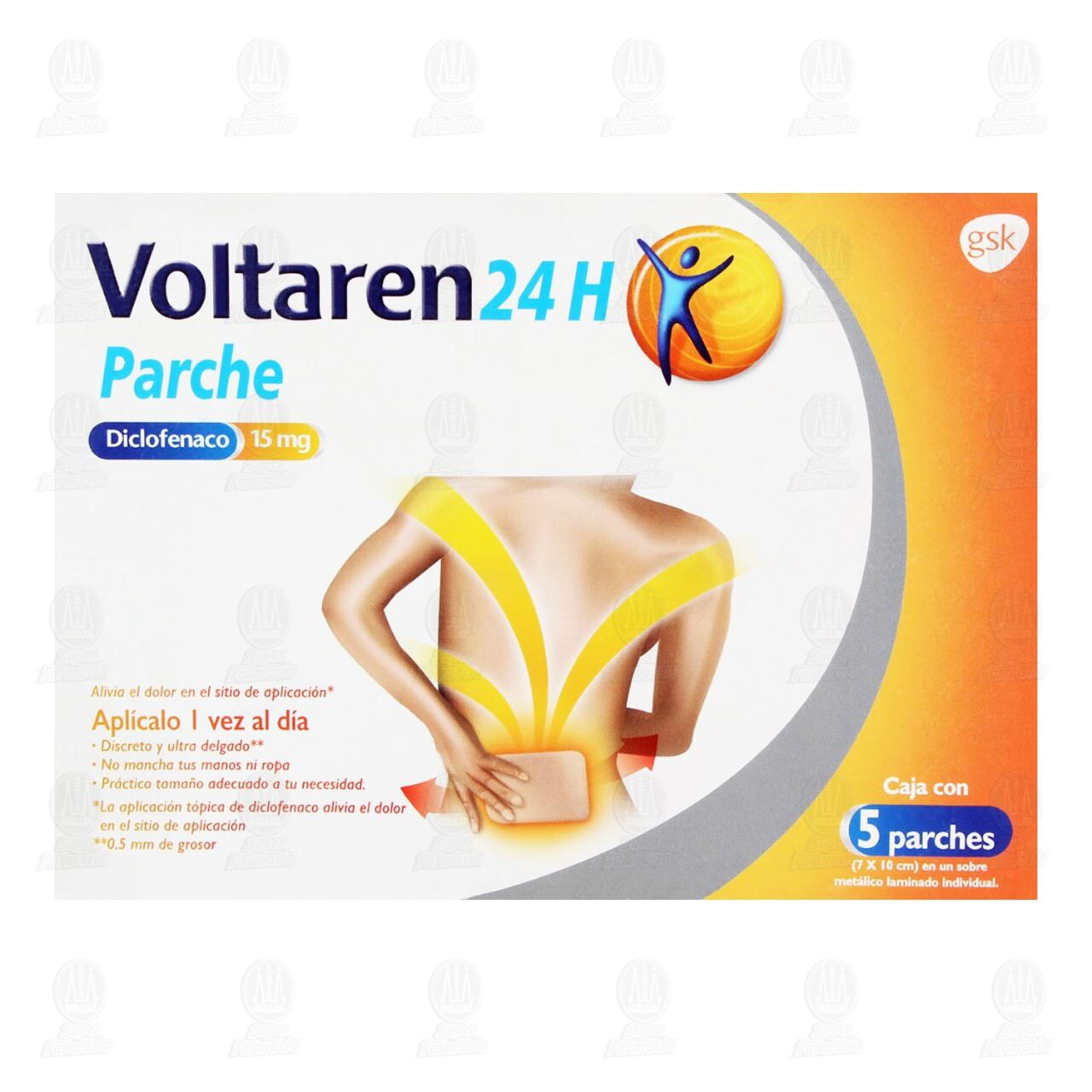 Voltaren 24H 15 mg, 5 Parches. image number 1