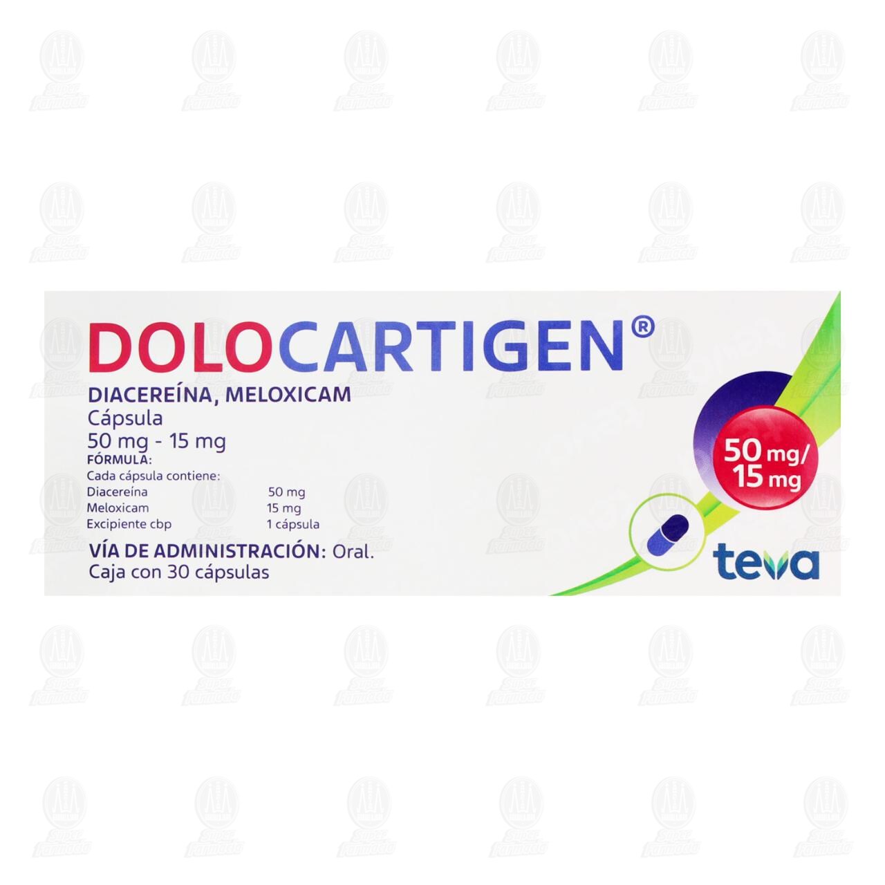 Dolocartigen 50mg/15mg, 30 C&aacute;psulas. image number 2