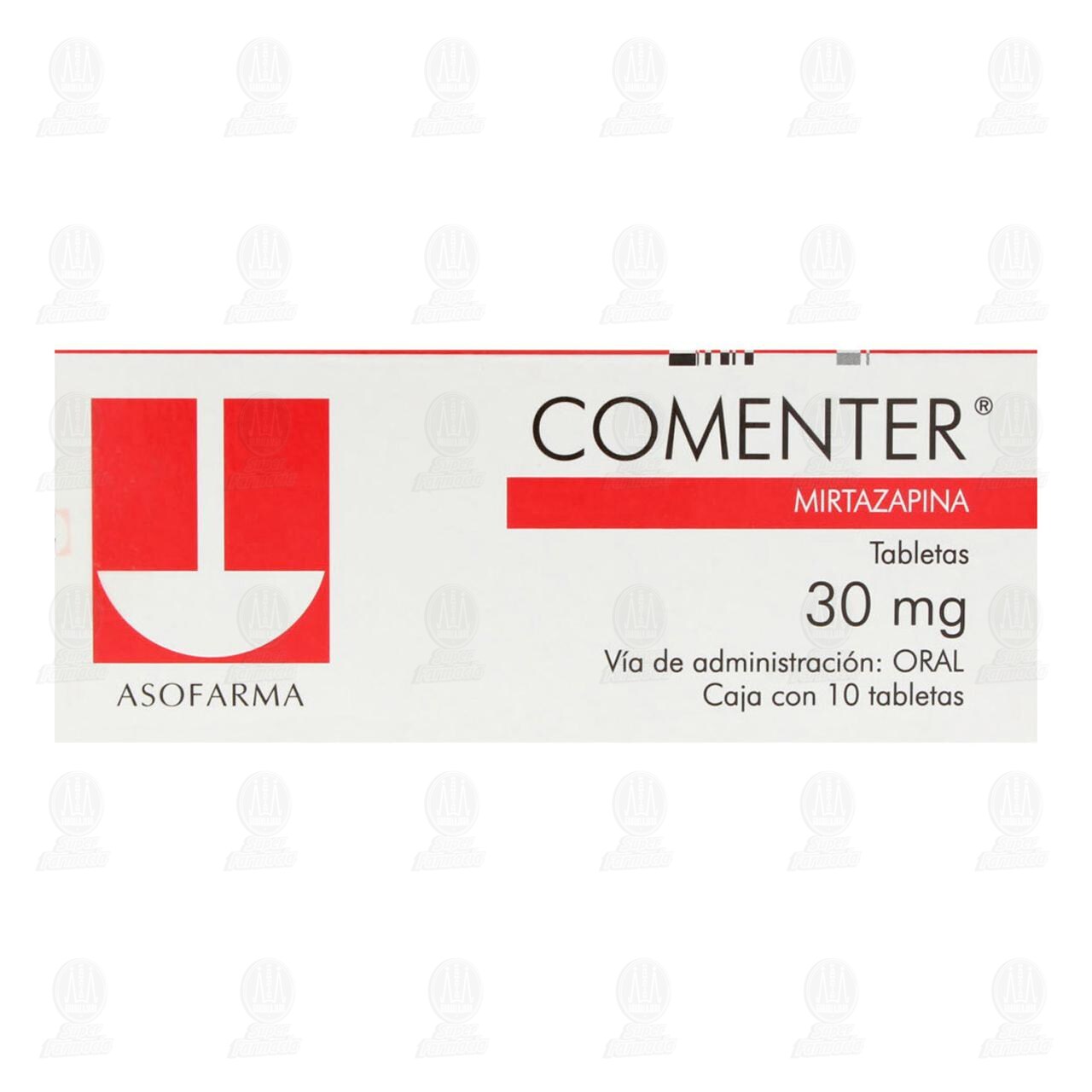 Comenter 30 mg, 10 Tabletas. image number 1