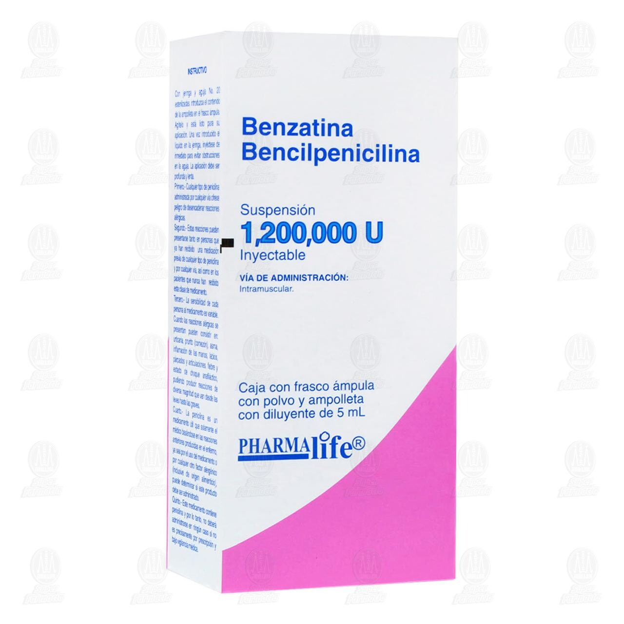 Benzatina Bencilpenicilina 1,200,000U, Suspensi&oacute;n Inyectable 5 ml Pharmalife. image number 0