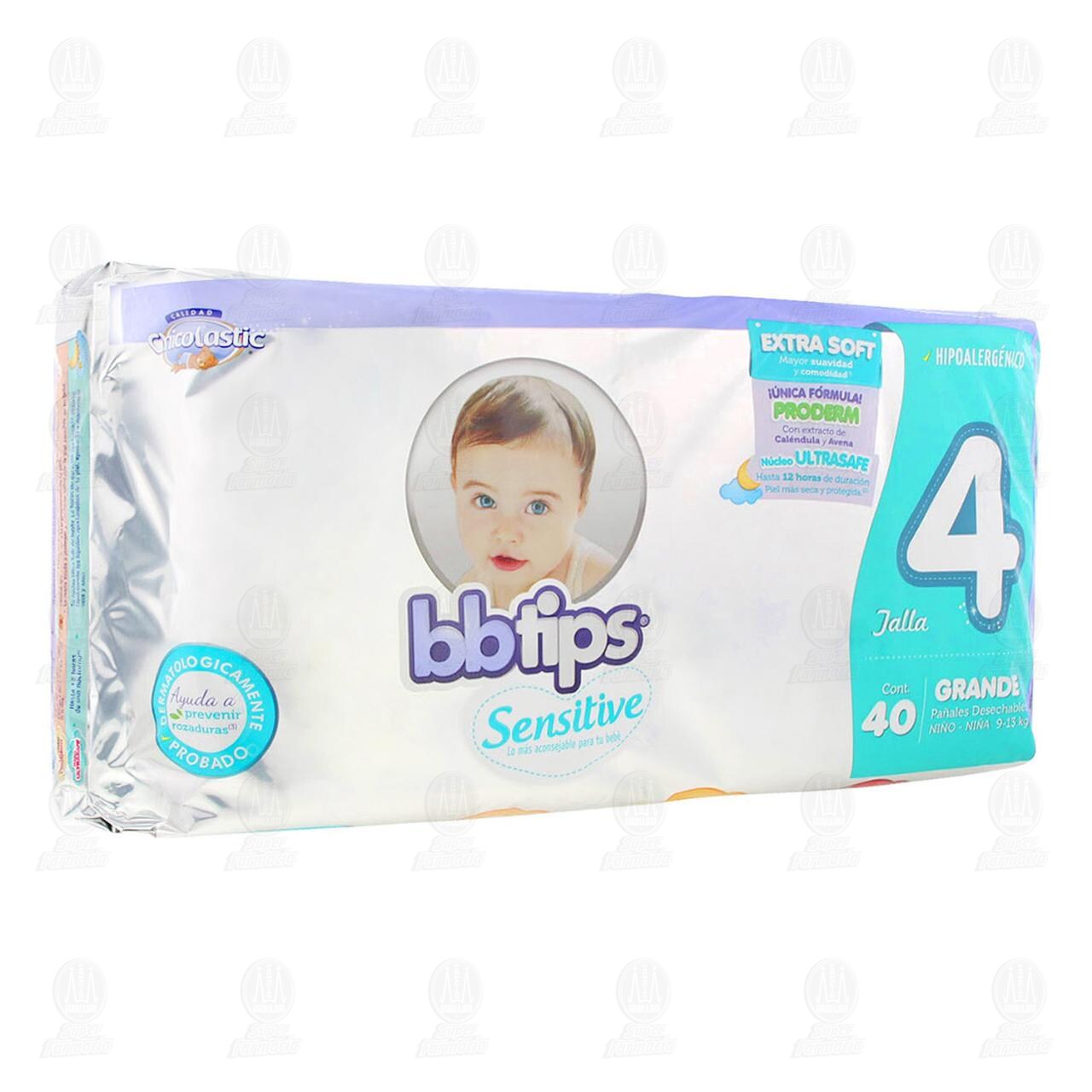 Pañal Bbtips Sensitive Talla 4 Grande, 40 Pañales.