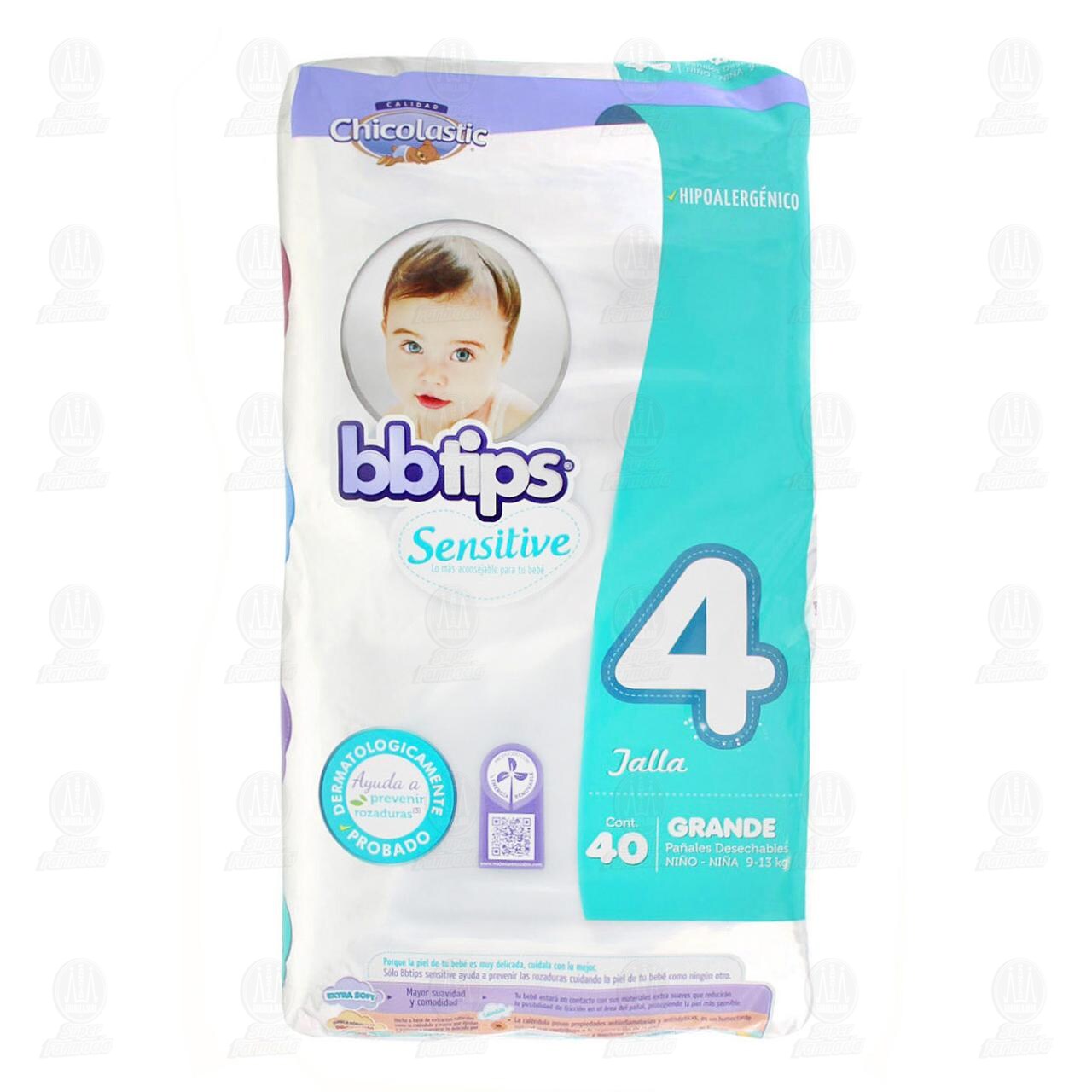 Pañal Bbtips Sensitive Talla 4 Grande, 40 Pañales. image number 2