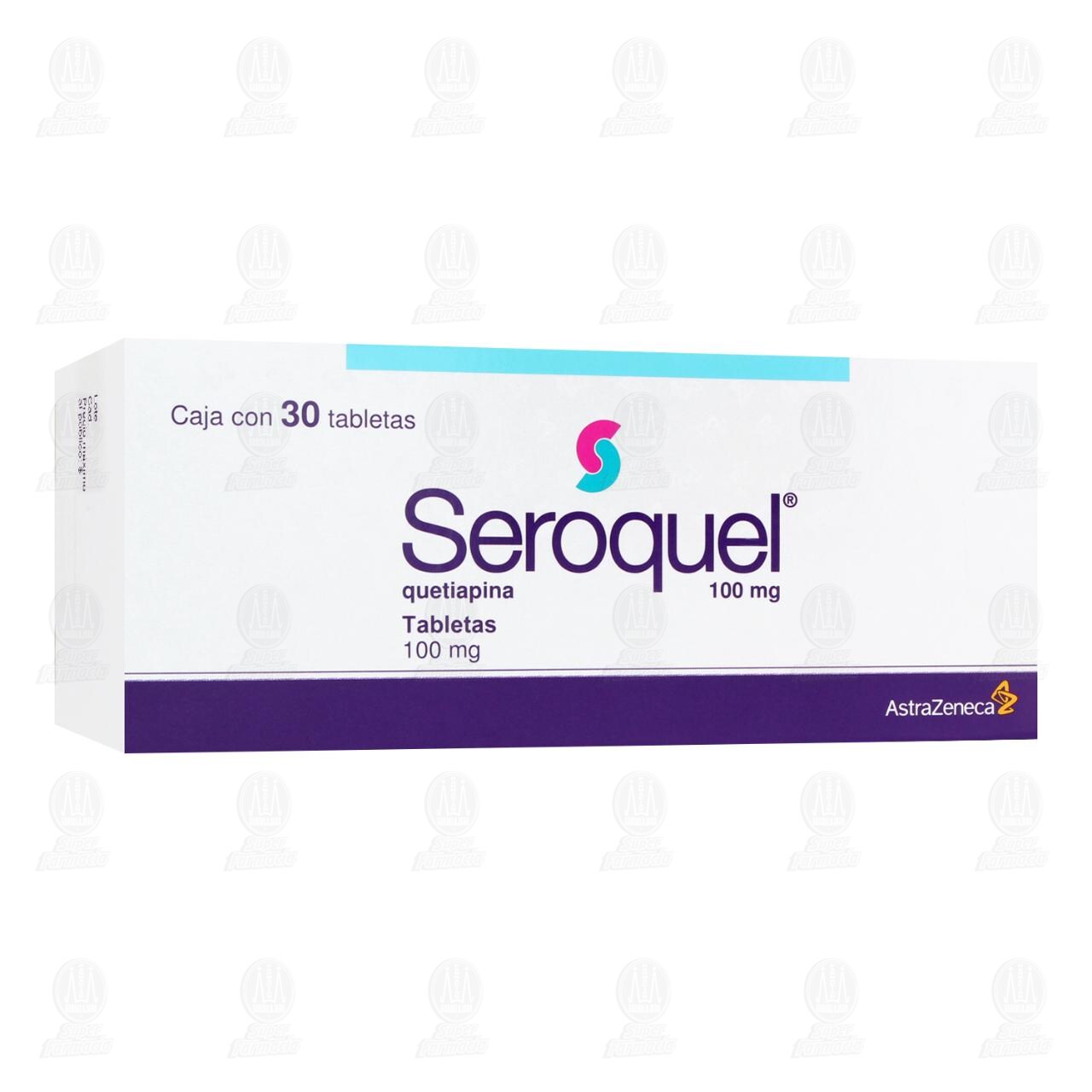 Seroquel 100 mg, 30 Tabletas. image number 0