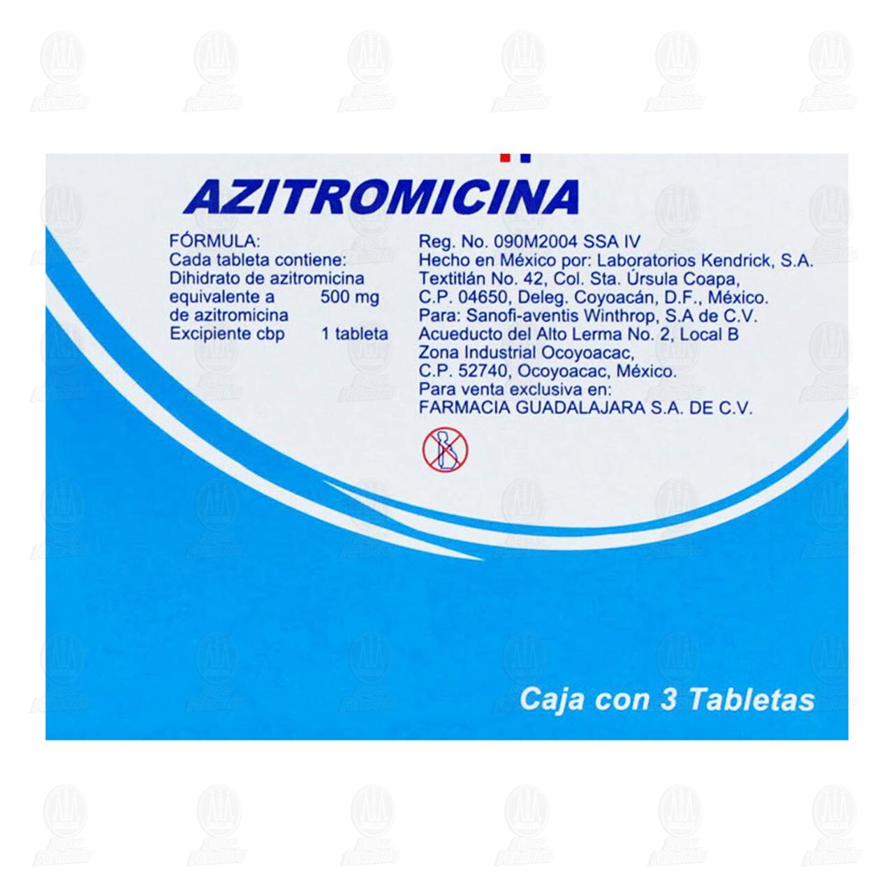 Azitromicina 500 mg, 3 Tabletas Pharmalife. image number 2