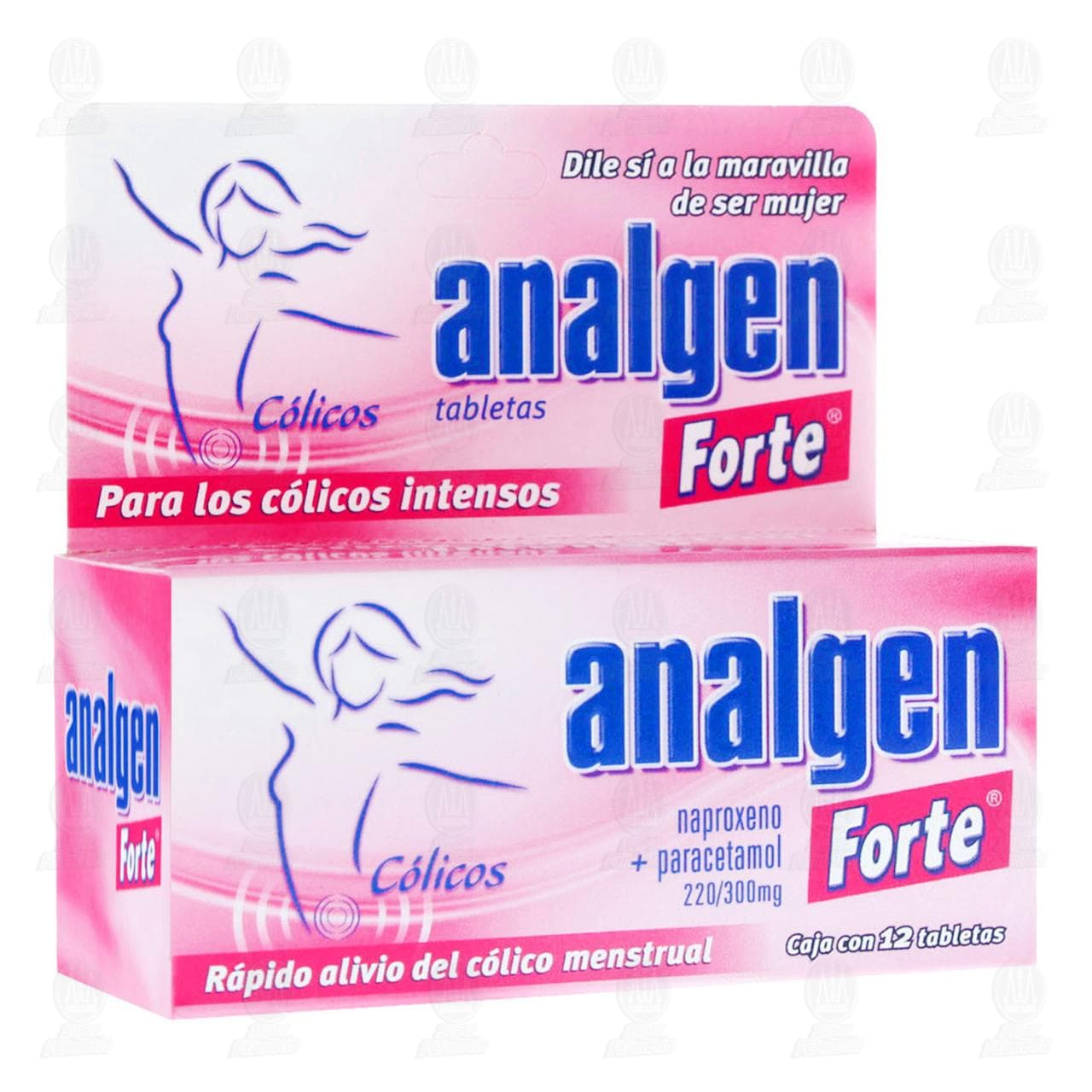 Analgen C&oacute;lico Forte 220mg/300mg, 12 Tabletas. image number 0