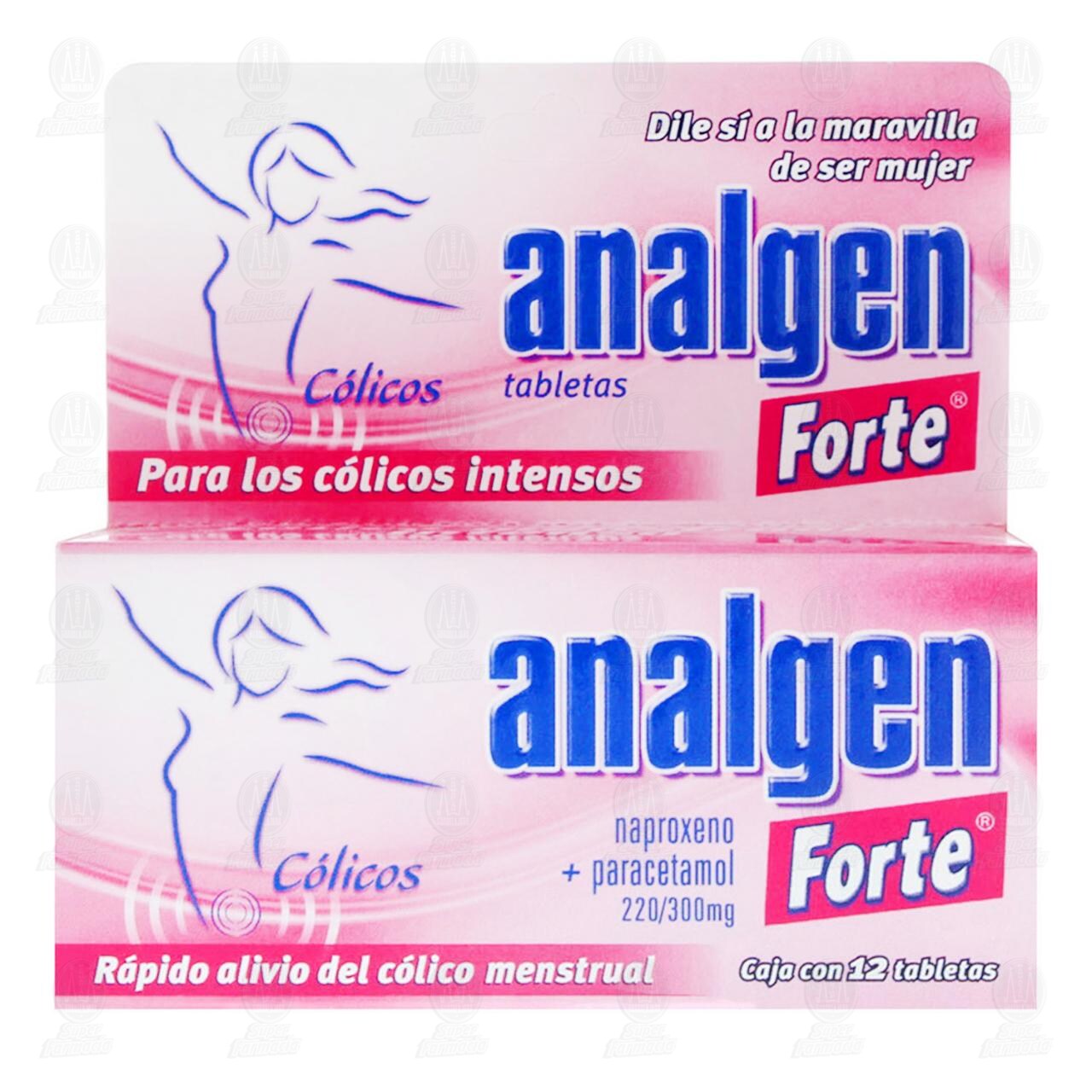 Analgen C&oacute;lico Forte 220mg/300mg, 12 Tabletas. image number 1