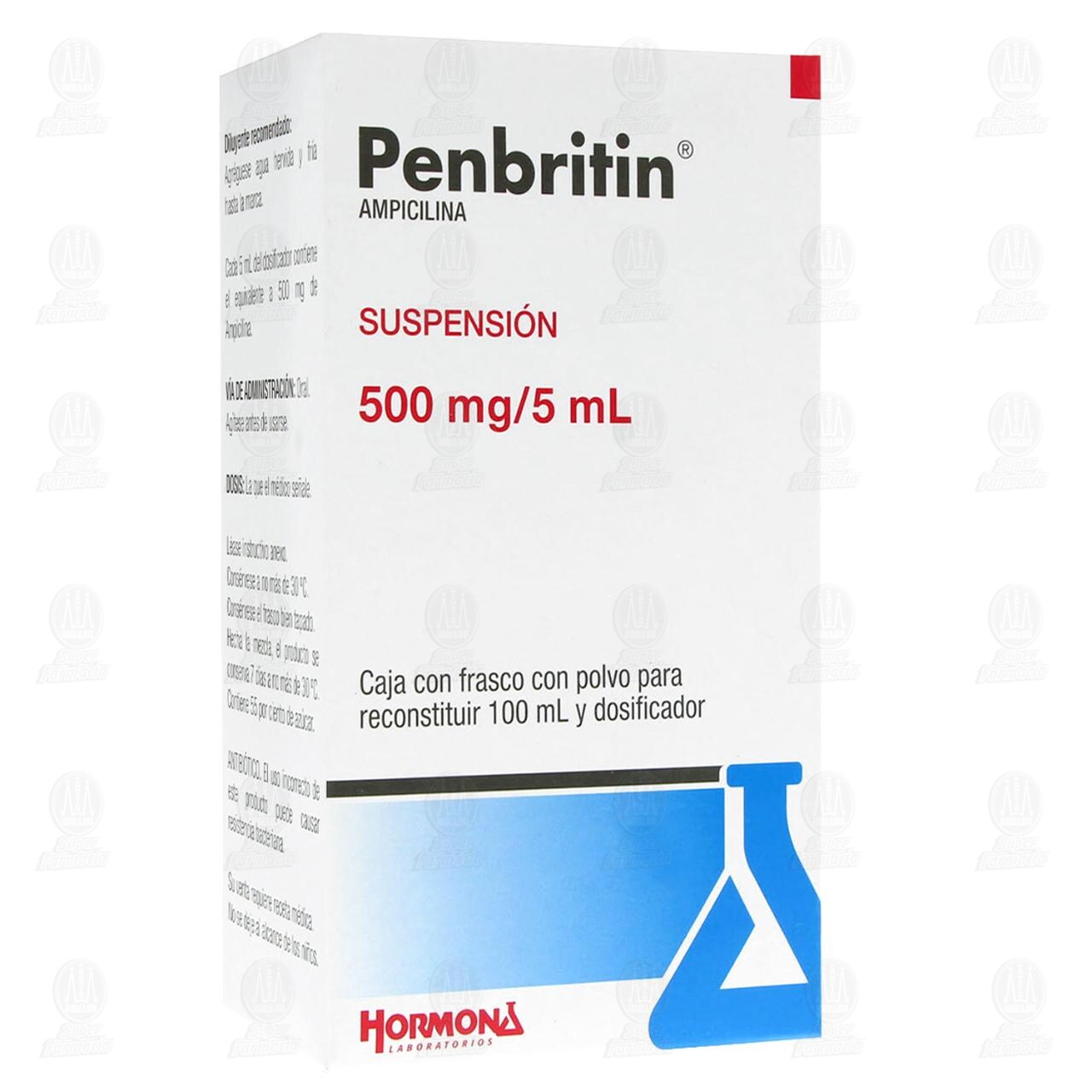 Penbritin 500mg/5ml Suspensi&oacute;n, 100 ml. image number 0