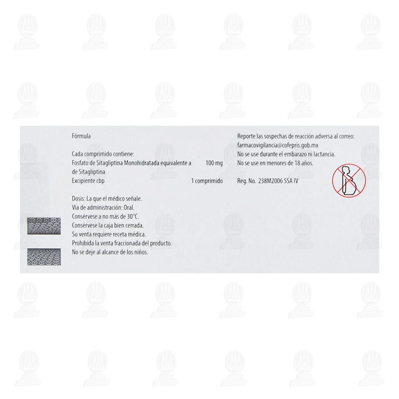 Januvia 100 mg, 28 Comprimidos. image number 2