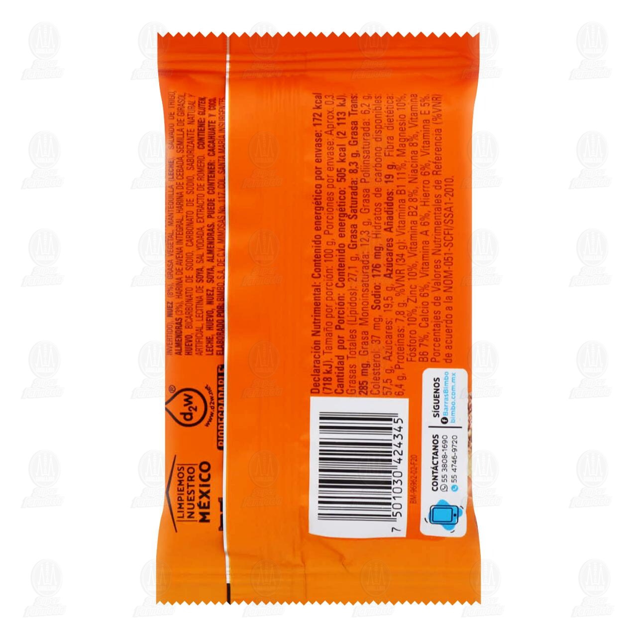 Barra Multigrano Bimbo de Nuez, 34 gr. image number 1