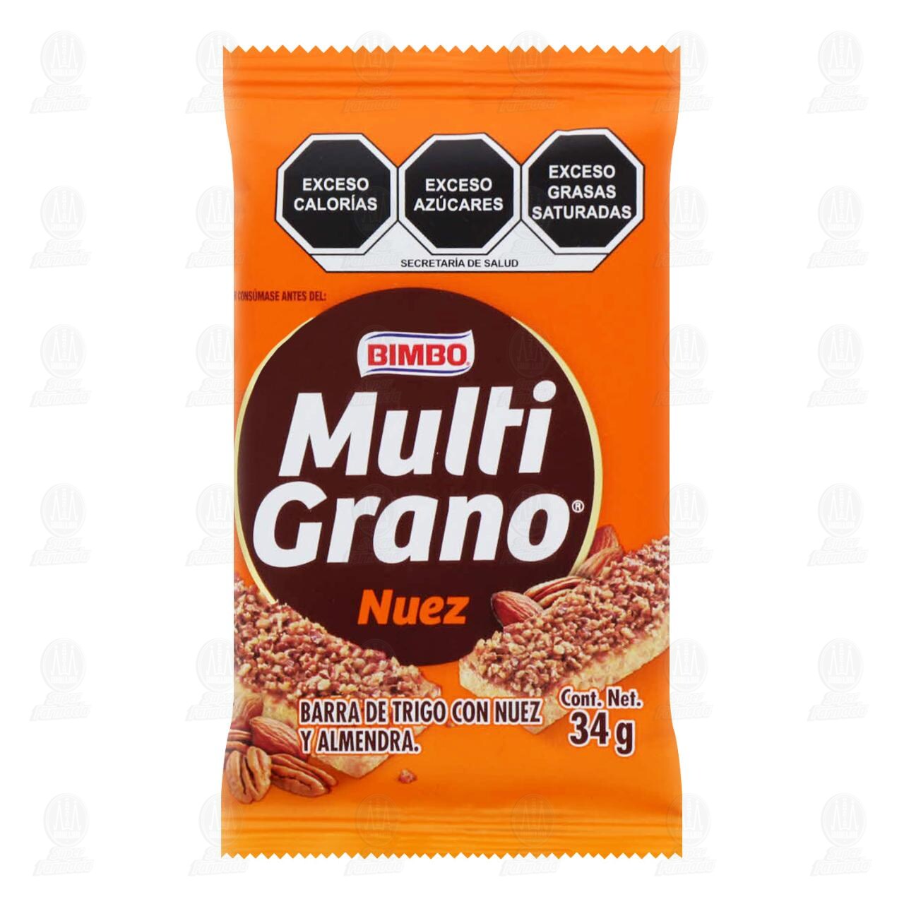 Barra Multigrano Bimbo de Nuez, 34 gr.
