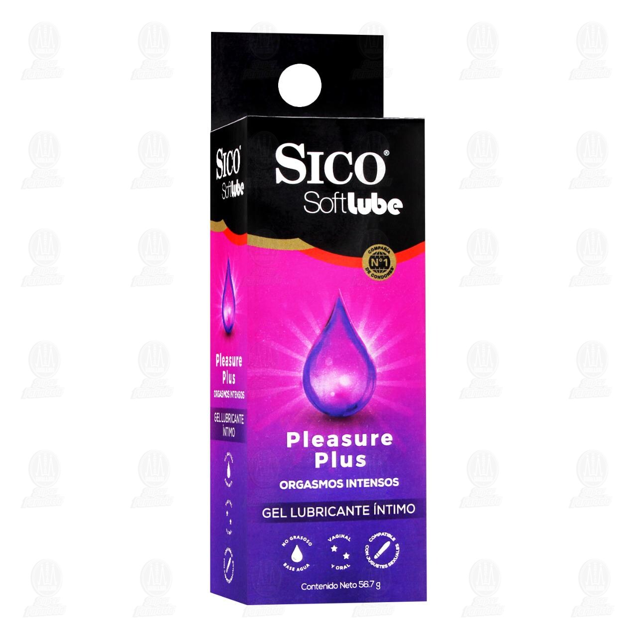 SoftLube Pleasure Plus by Sico Lubricante Íntimo, 56.7 gr.