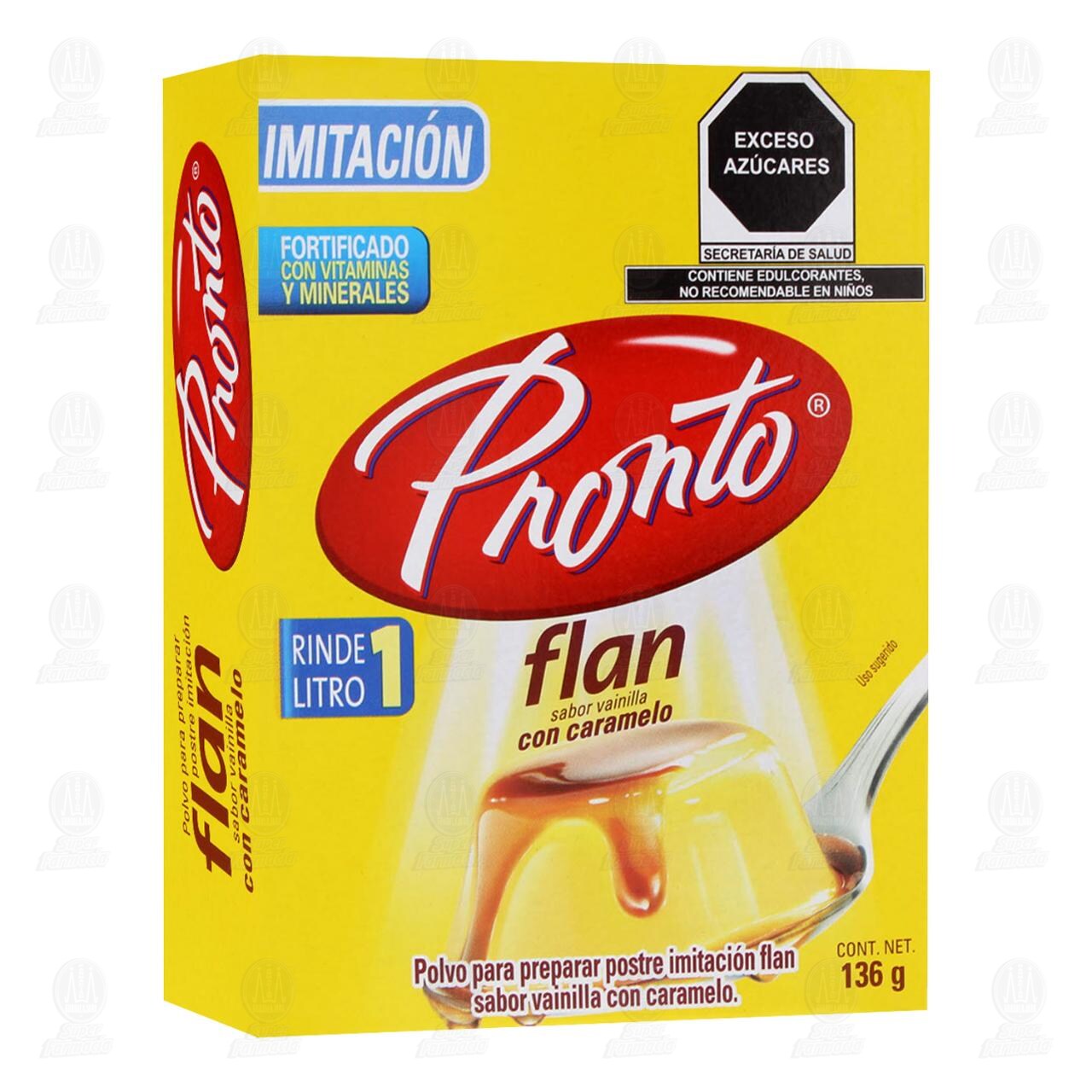 Polvo Pronto para Preparar Flan Sabor Vainilla con Caramelo, 136 gr. image number 0