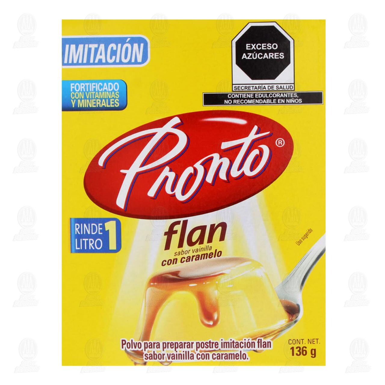 Polvo Pronto para Preparar Flan Sabor Vainilla con Caramelo, 136 gr. image number 1