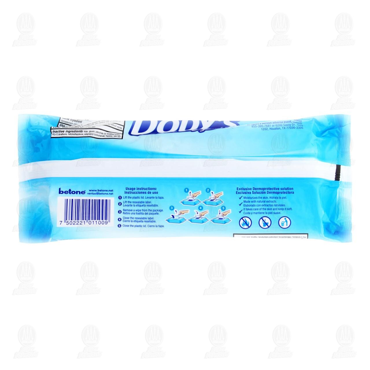Toallas Húmedas Dody's Familiar Antibacteriales para la Limpieza de Todo el Cuerpo y Manos, 48 pzas. image number 1