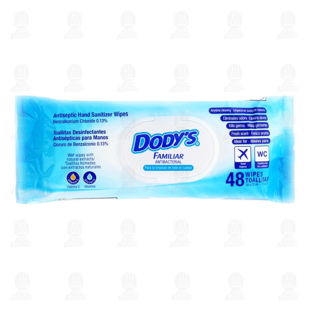 Toallas Húmedas Dody's Familiar Antibacteriales para Adulto, 48 pzas.