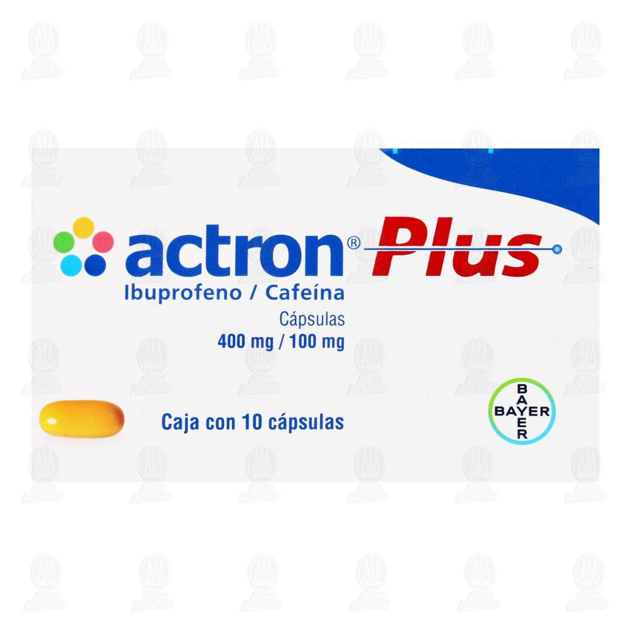 Actron Plus 400mg/100mg, 10 Cápsulas. image number 1