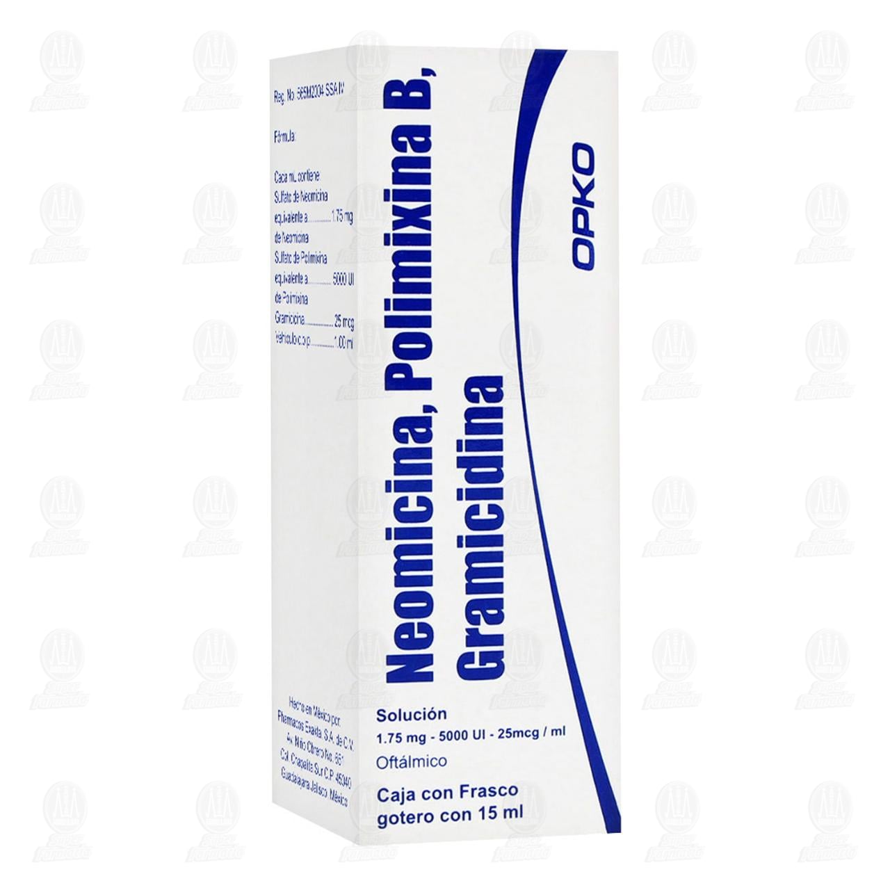 Neomicina Polimixina B Gramicidina Soluci&oacute;n Oft&aacute;lmica, 15 ml. image number 0