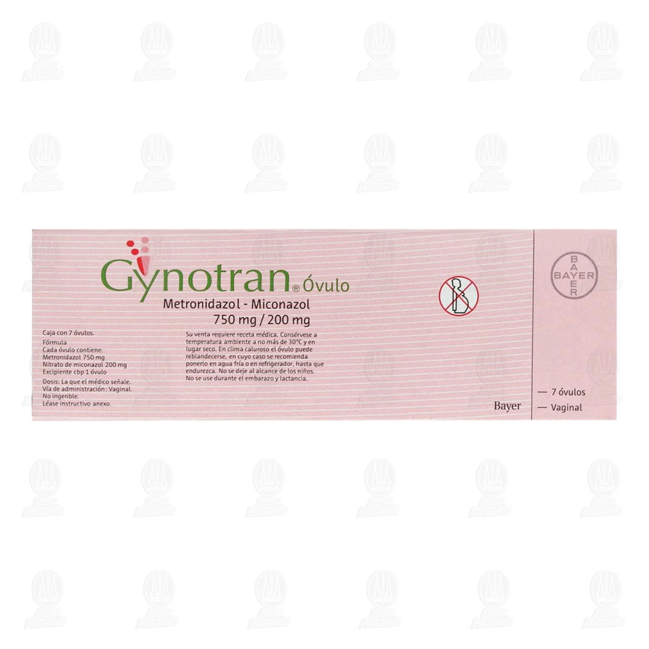 Gynotran 750mg/200mg, 7 Óvulos.