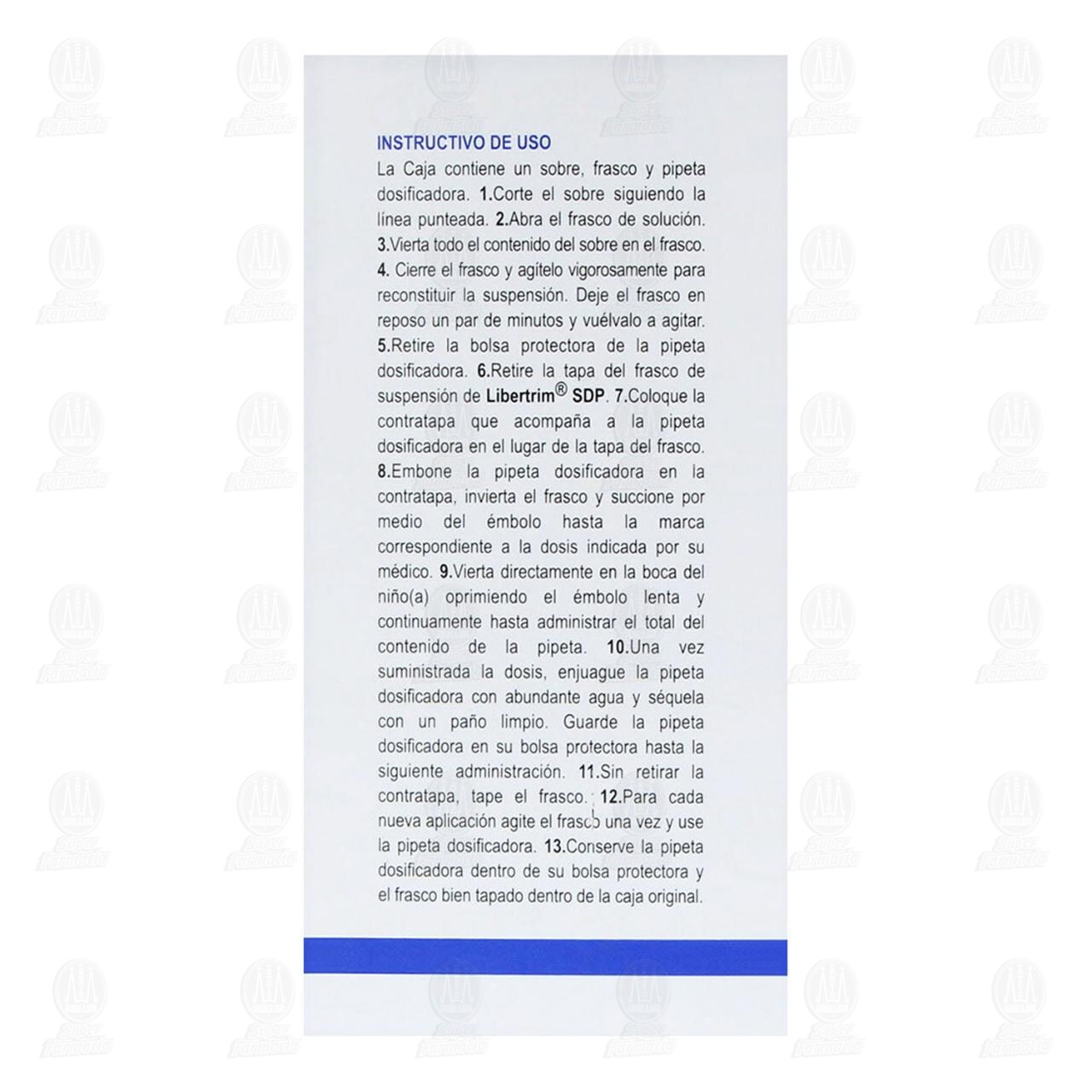 Libertrim SDP 0.600gr/0.600gr Suspensión Pediátrica 1 Sobre, 1 Frasco y 1 Pipeta Dosificadora image number 3
