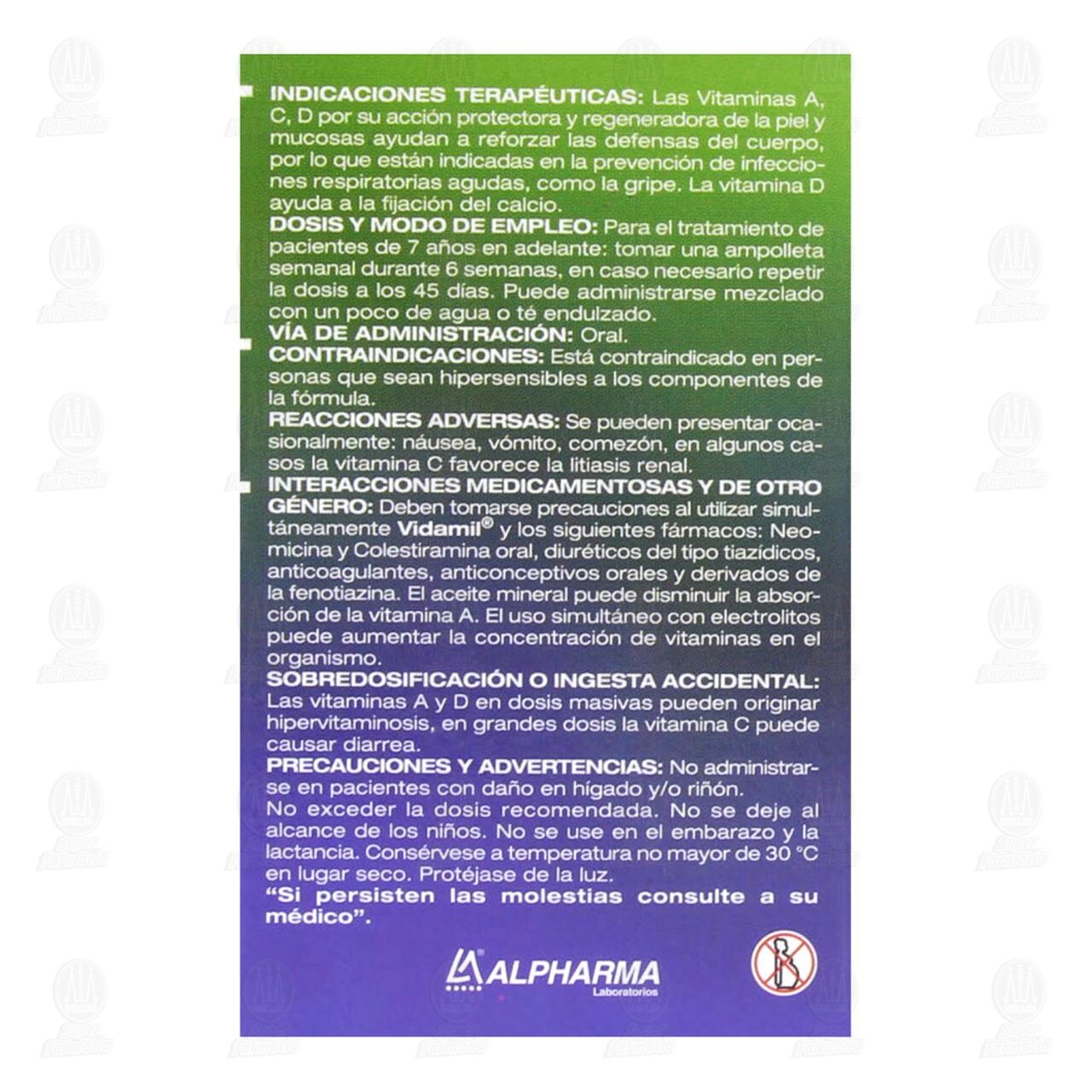 Vidamil 3 ml Soluci&oacute;n Sabor Lim&oacute;n, 1 ampolleta. image number 2