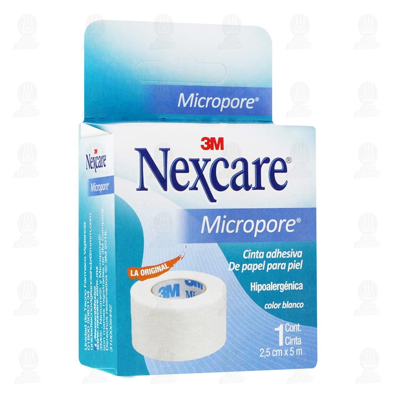 3M Nexcare Cinta Micropore Blanco 2.5cm x 5m, 1 pz.
