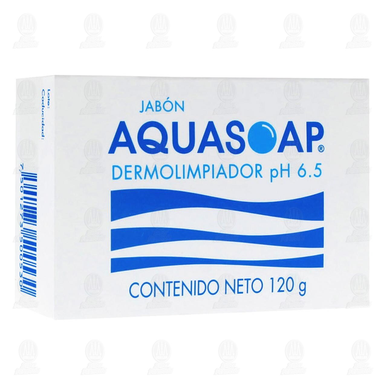 Jab&oacute;n Aqua Soap PH 6.5 Barra Dermolimpiador, 120 gr. image number 0